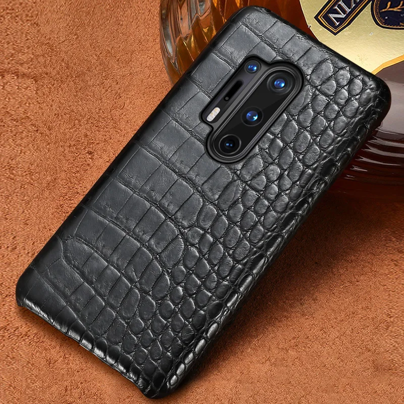 

100% Original Crocodile Leather Phone Case For Oneplus 12 11 10 Pro 12R 11R Ace 2Pro 2 2V 3 3V Nord 3 Luxury Cover For One Plus