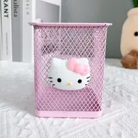 Hello Kitty Metal Mesh Pen Holder Multi-Shape Cartoon Pencil Cup Hollow Stationery Organizer for Office School Desk Decor Gift 4