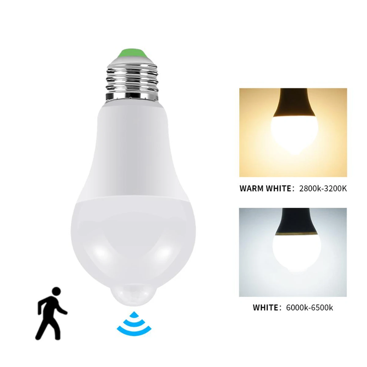 nocturna con Sensor de movimiento PIR, lámpara de 12W, 20W, E27, 110V, 220V, Detector de bombilla LED para escalera, pasillo, luces de seguridad|Luces de noche LED| -