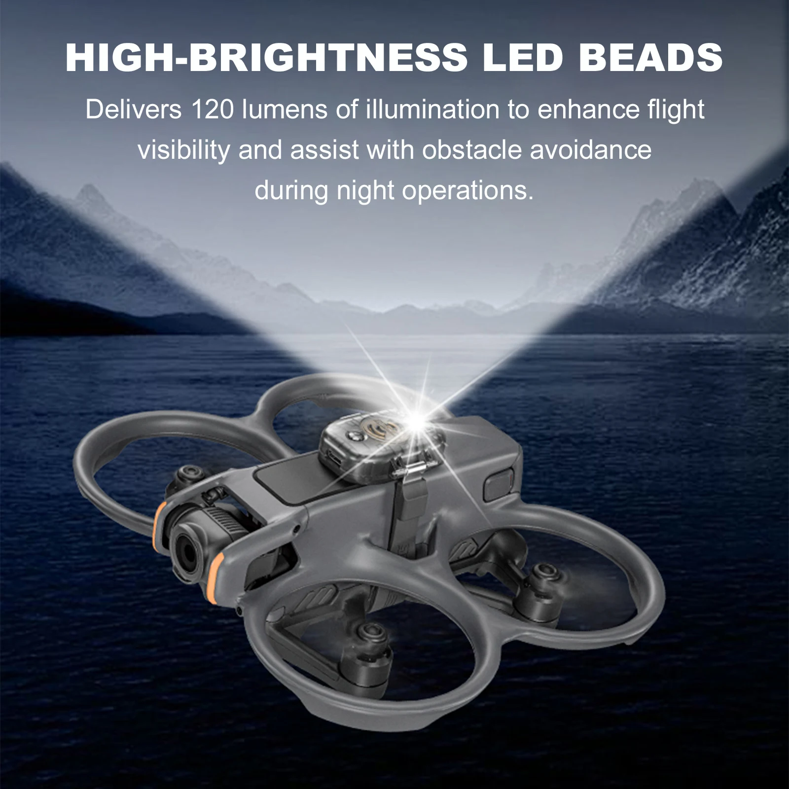 Achetez Alarme Traqueur Drone LED 120dB - Accessoire de Sécurité pour DJI Neo, présenté dans son emballage d'origine.