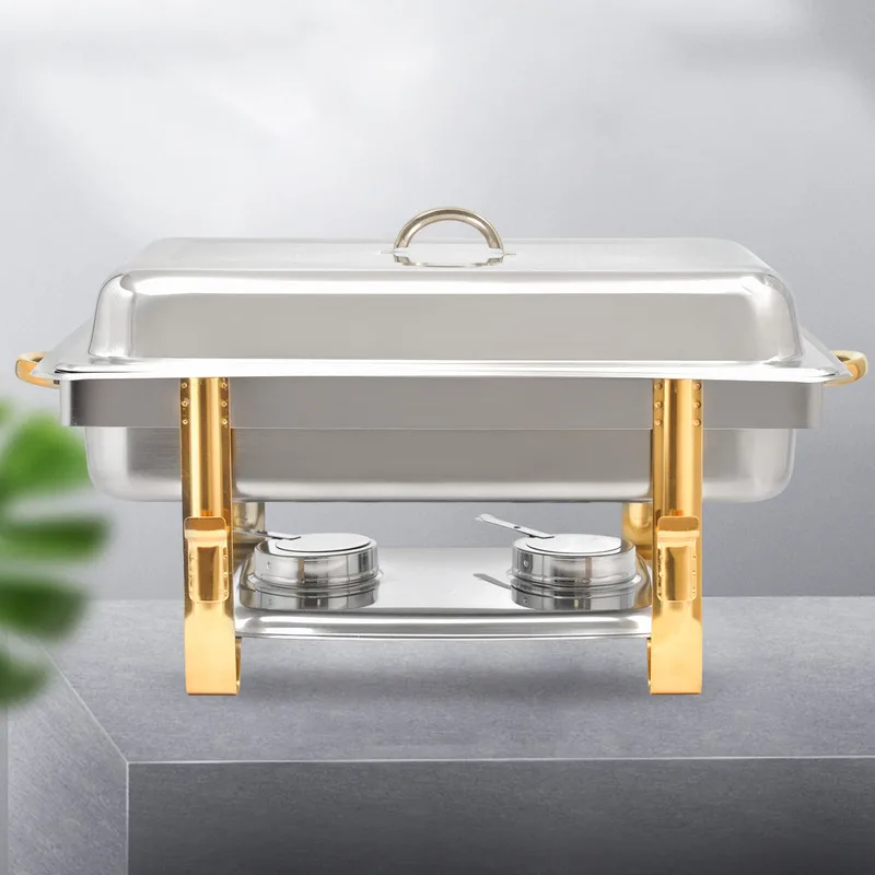 Stainless Steel Dish Stainless Steel Cooking Professional Chafing Dish Warming Container Set Party Buffet Cater Food Warmer Fuel Kitchen Accessories
