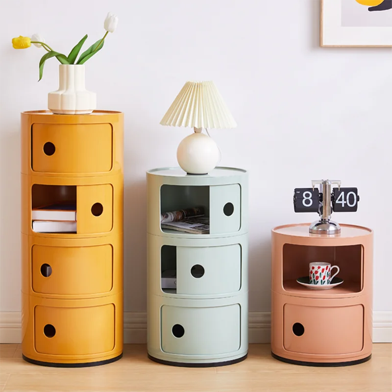 Plastic Bedside Table Minimalist Nordic Locker Space Design Bedside Table Center Sofa Balcony Hotel Nordic Modern Furniture