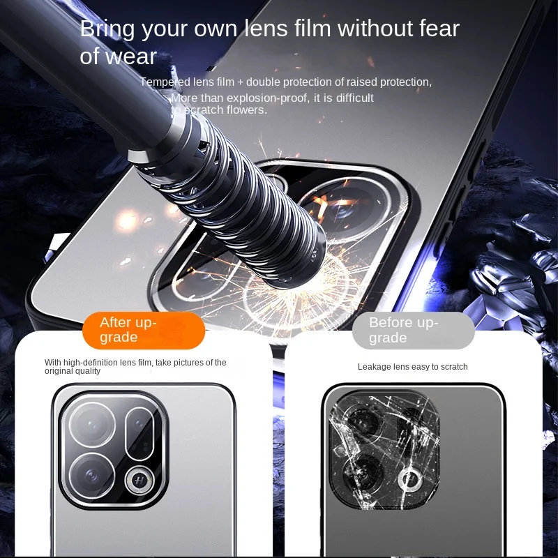 Enhanced Aluminum Alloy TPU Soft Case with Integrated Lens - Anti-Slip, Drop-Proof & Anti-Fingerprint