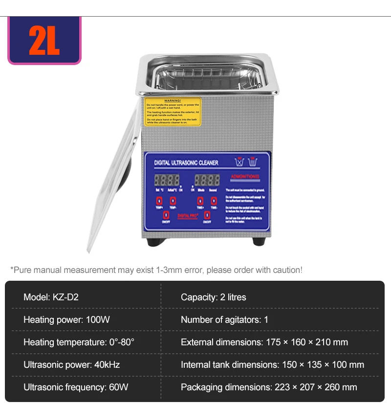 40kHz Ultrasonic Cleaner with Heater & Timer Industrial High Power Ultrasonic Cl