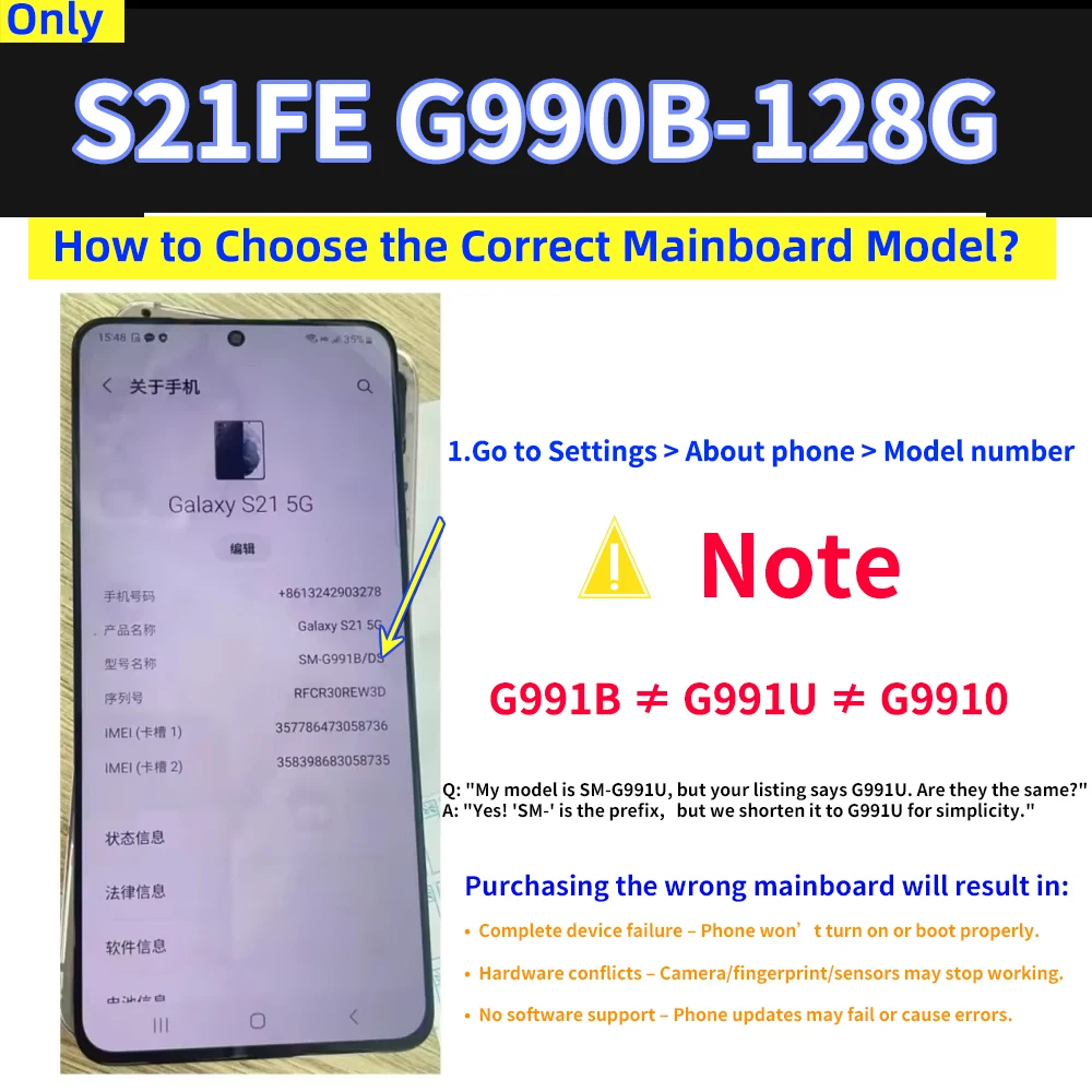 اللوحة الأم 128 جيجابايت لهاتف سامسونج جالاكسي S21...