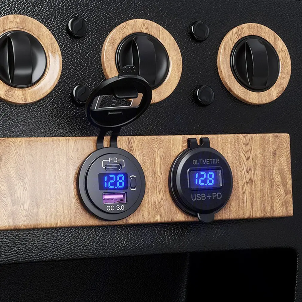ġ   ܼƮ   USB , 60W PD Ÿ C/QC 3.0, 12V 24V ڵ Ʈ Ʈ RV 