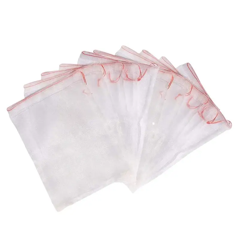 

Fruit Protection Bags 4x6 Inch 100PCS Mesh Pouches Set Garden Netting Bags With Drawstring For Fruit Trees Vegetable Tomatoes