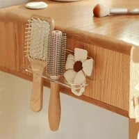 Acrylic Comb Holder Organizer Storage Shelf Clear Transparent Wall-Mounted Hair Brushes Rack Bathroom Accessories Home Shelves 2