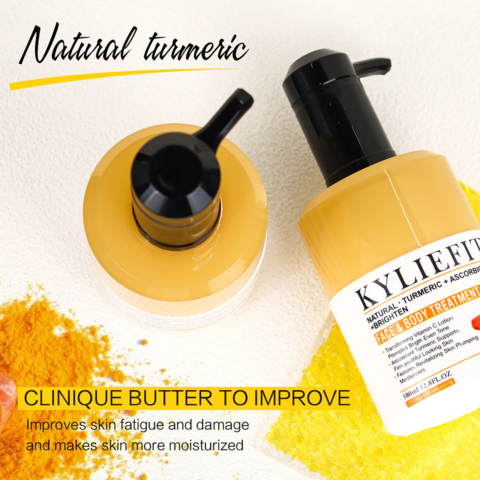 Turmeric Body Cream for Face & Body - All Natural Skin Brightening Lotion - Cleanses Skin, Evens Tone, Sun Damage, & Age Spots 5