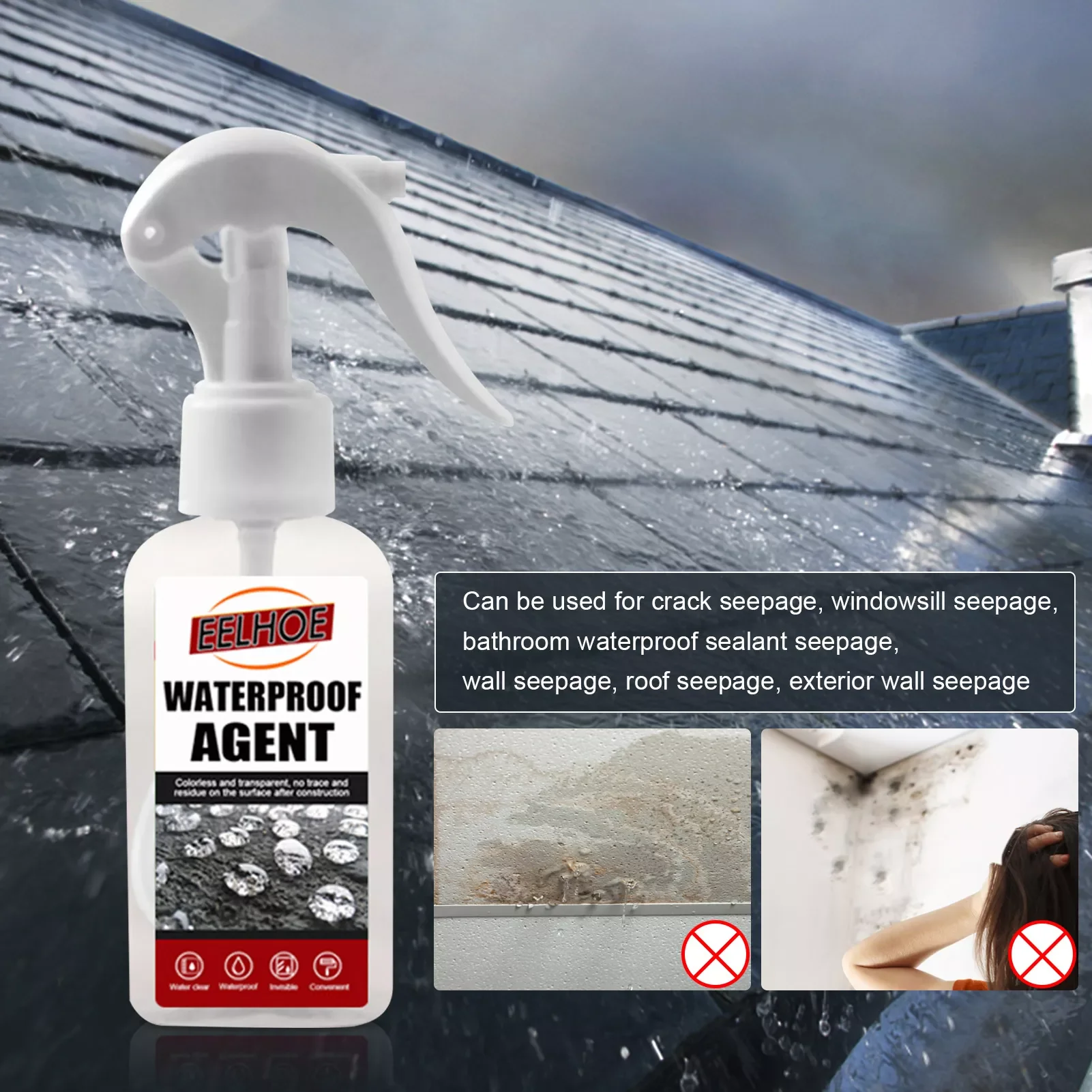 Strong Bonding Agent AntiLeaking Sealant Spraying Bathroom Tile