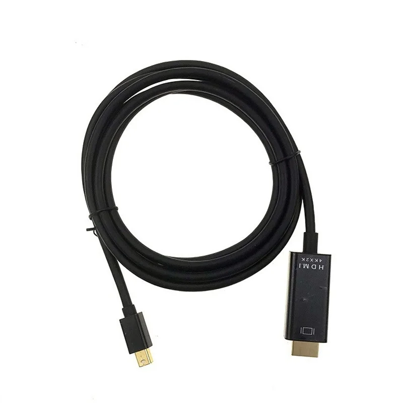 1.8M 4K 미니 디스플레이포트-HDMI 호환 어댑터 케이블 미니 DP-HDTV HDMI 케이블 컨버터(노트북 프로젝터 맥북용)