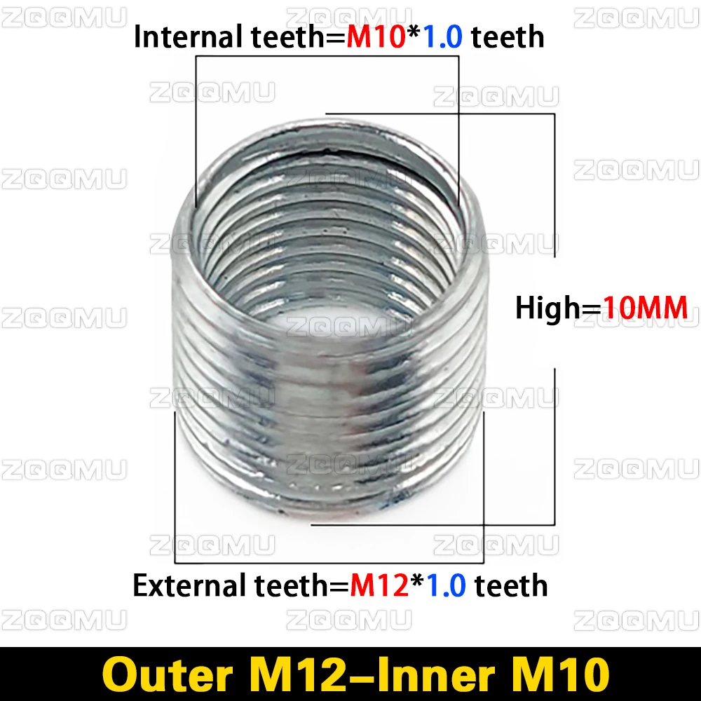 10pcs Inside Outside Thread Adapter Screw Nuts Insert Sleeve Converter Nut Coupler M4 M6 M8 M10 M12 M14 M16 304 Stainless Steel thread adapter hollow tube nut