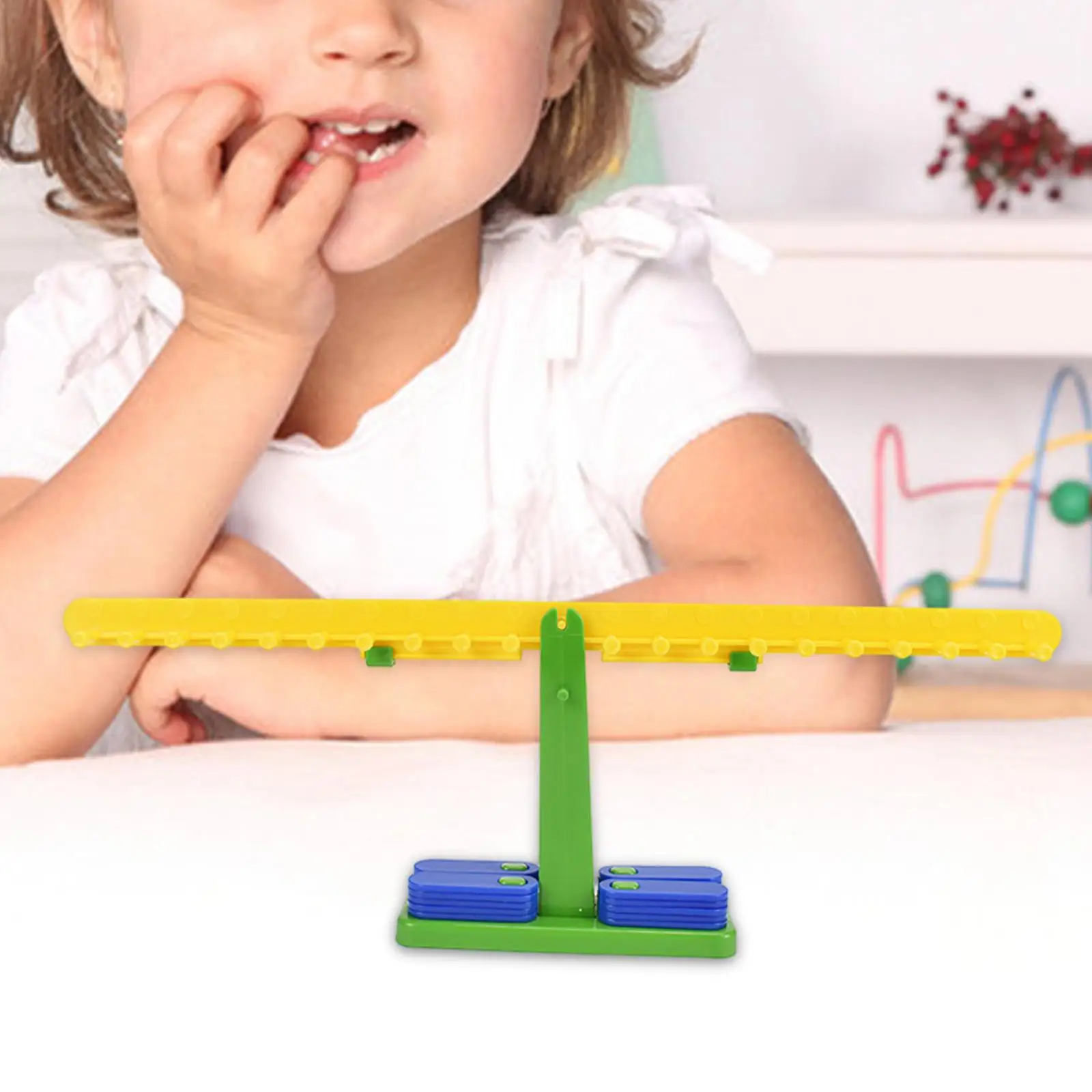 Kids Balance Scale Early Math and Number Concepts Mini Student Number Balance Beam Classroom Kits for Kindergarten Teaching Prop