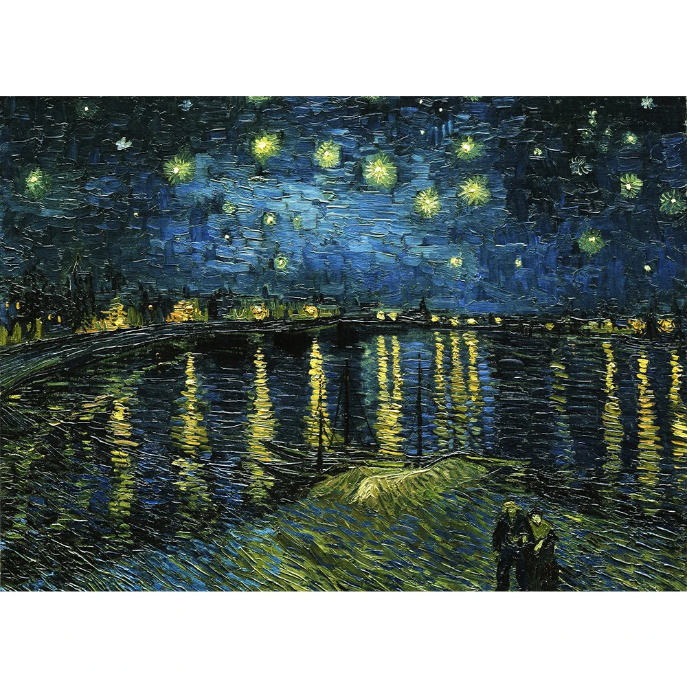 MaxRenard Jigsaw Puzzle 1000 Pieces Fine Art Van Gogh Starry Night Over The  Rhone Environmentally Friendly Paper Christmas - AliExpress, image size:1000x1000