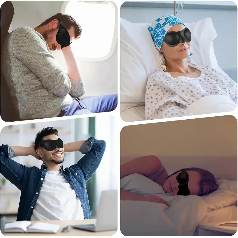 Silicone Sleep Mask - Ultra-Soft Breathable Light-Blocking Eye Cover