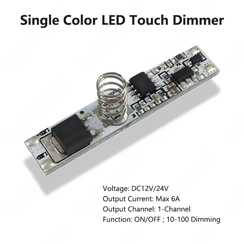 SKU 23466 - Interruttore Touch Dimmerabile A Sfioramento Per Strip Led 12 24v 72 144w 6a Jack 21 Installazione Nascosta Colore Nero - Foto 7