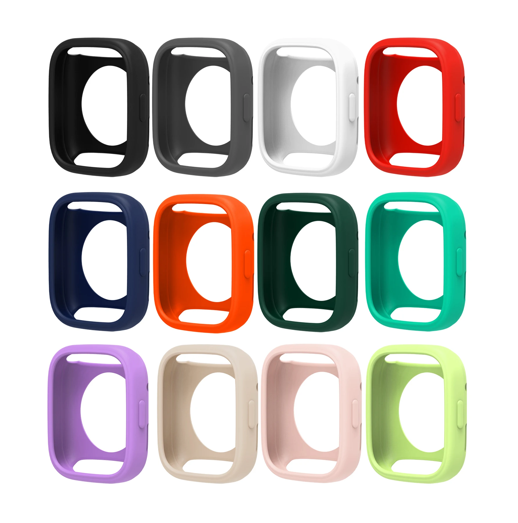 Premium Soft TPU Silicone Case for Smart Watch with Frame Screen Protector