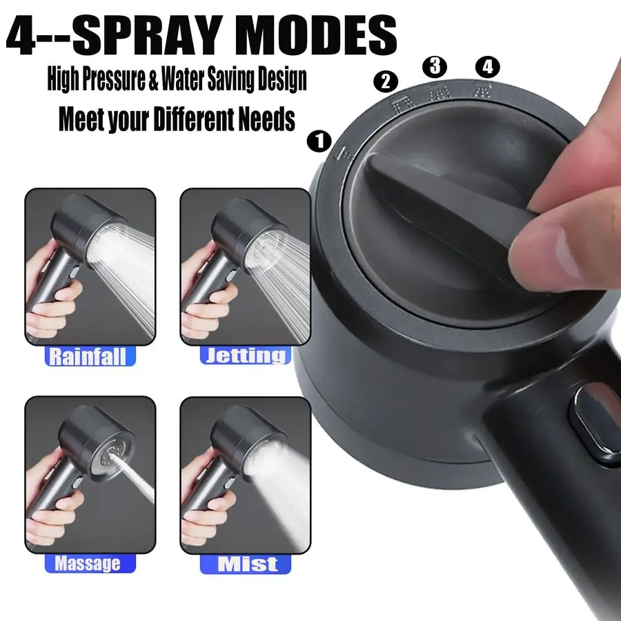 Pressure Shower Head with Handheld - image 2