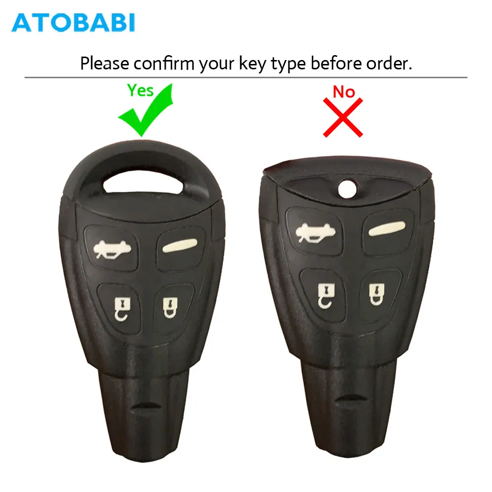 Guscio portachiavi in silicone per Saab 9 3 e 9 5, ecologico, nessun