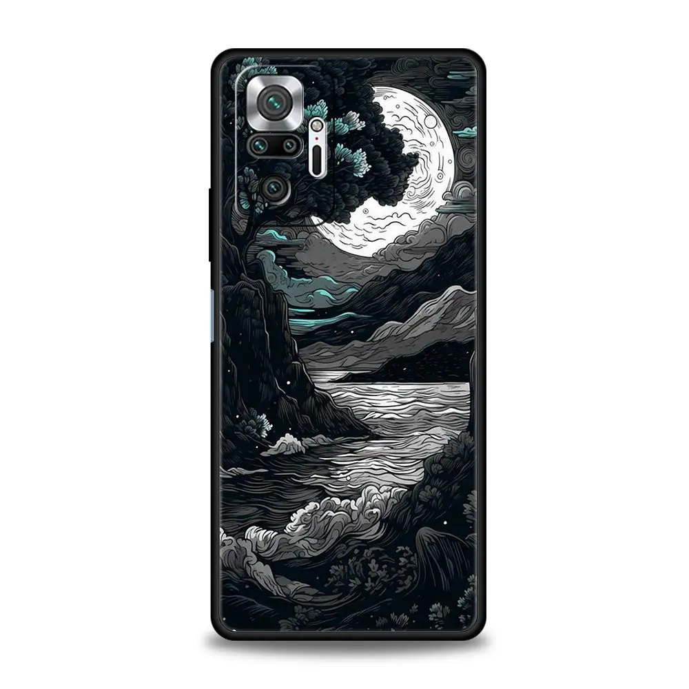 Soft TPU Phone Case with Landscape Art Design