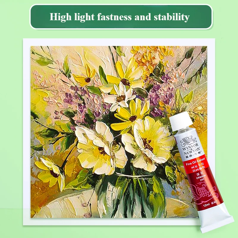 Oil Paint Set WINSOR＆NEWTON 12/18/24 Colors x 12ml Tubes Lightfast Heavy Body for Adult Beginners