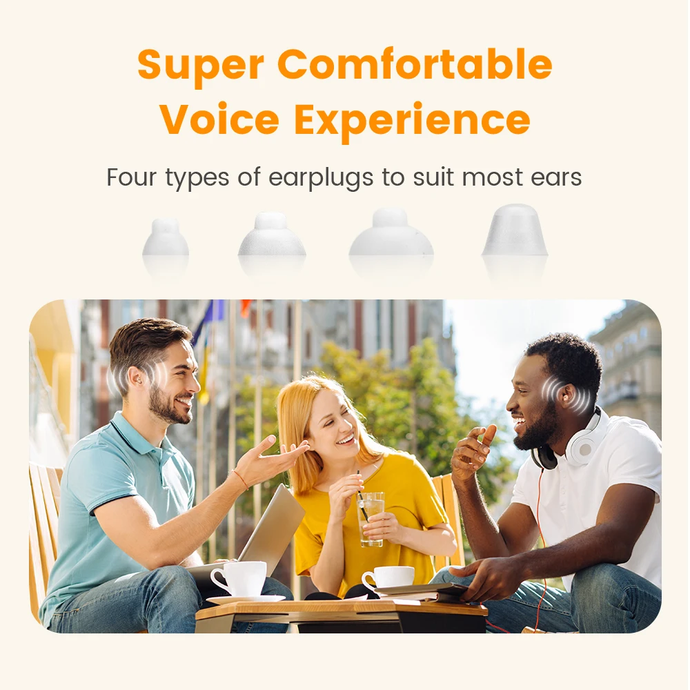 Hearing Aid Mini Rechargeable Digital ITE Adjustable Tone Sound Amplifier Portable Elderly