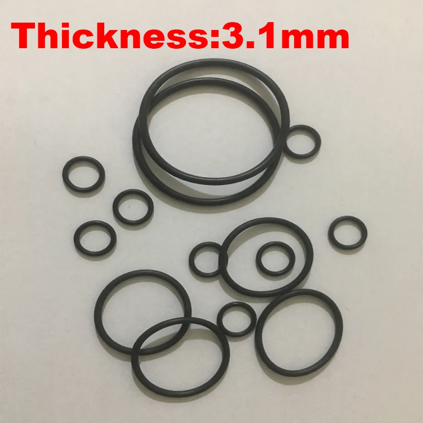 

10pcs 205x3.1 205*3.1 210x3.1 210*3.1 220x3.1 220*3.1 OD*Thickness Black NBR Nitrile Chemigum Rubber O-Ring Seal O Ring Gasket