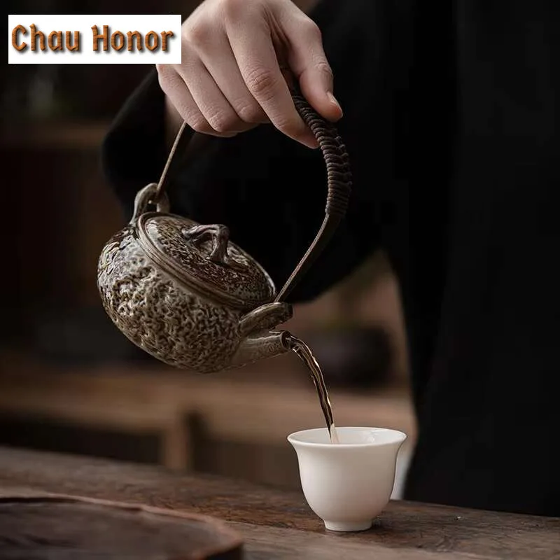 Dunhuang Frescoes Kiln Change Candle Warmer Stove Tea Soaking Insulation Base Warmer Cooking Pot Tea Fire Stoves Kettle Teaset