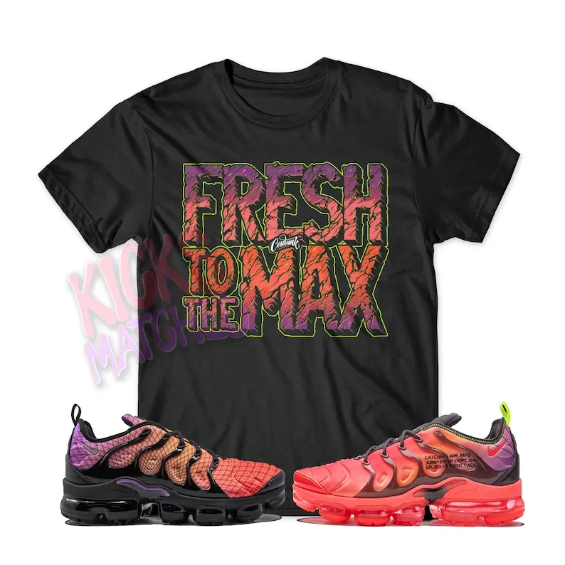 Maglietta Nera Fresca Da Abbinare N Vapormax Plus Bright Laser Crimson Flight Pack Di Kicks Abbinati A Maniche Lunghe O Corte