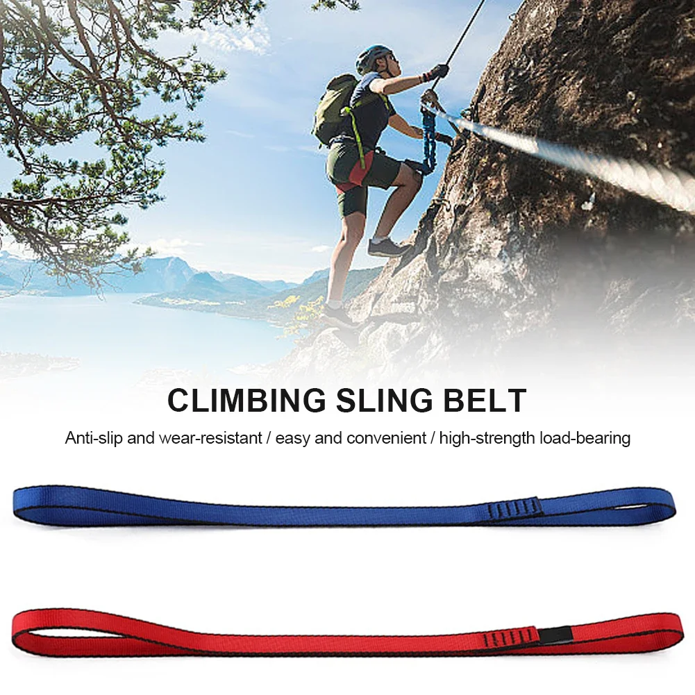 Climbing Sling Runner 22KN Rock Climbing Webbing Straps For Outdoor Rappelling Swing Yoga For Tree Work Suspension 1pc