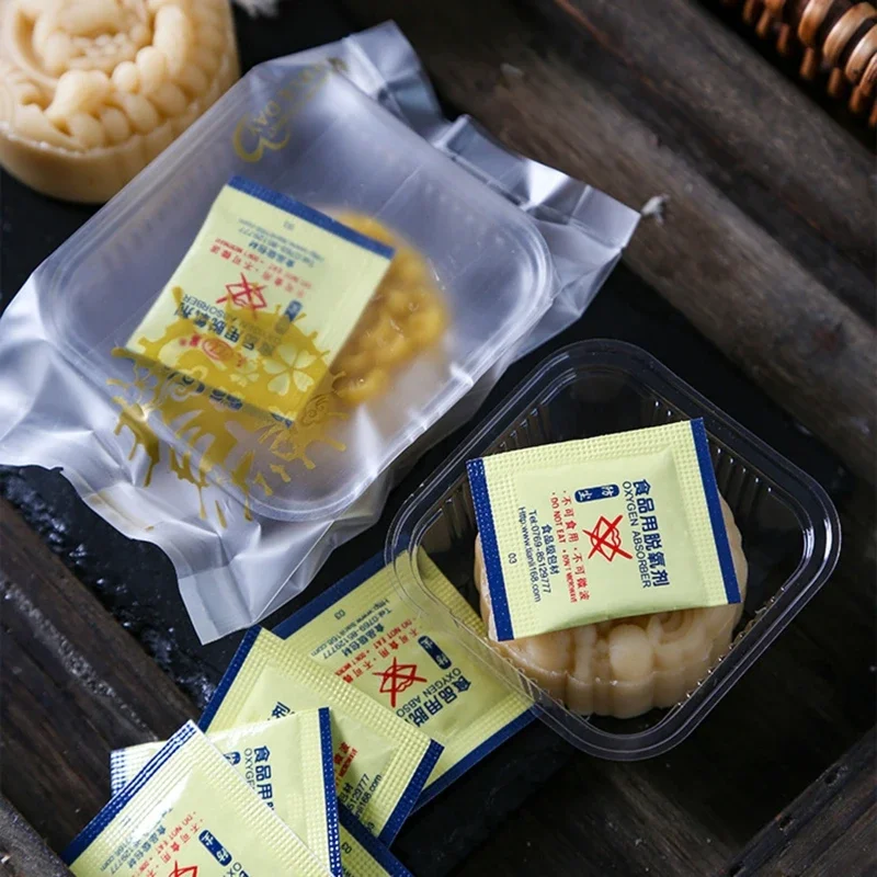 100 Bags Deoxidant 30cc/50cc Absorbers For Mooncake Long Term Storage Saver CO2 Absorber For Food Storage