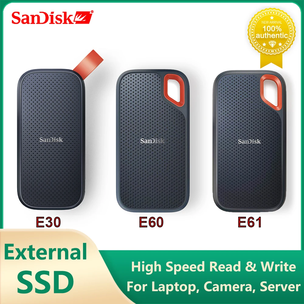 Sandisk Ssd Portable Mobile Hard Disk E30 E60 E61 4tb 2tb 1tb 480g Usb3