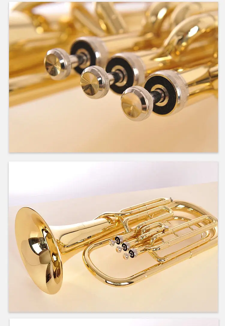 Japan original 110 Brass gold-plated baritono B-flat tenor professional-grade tone three-key euphonium instrument trumpet horn