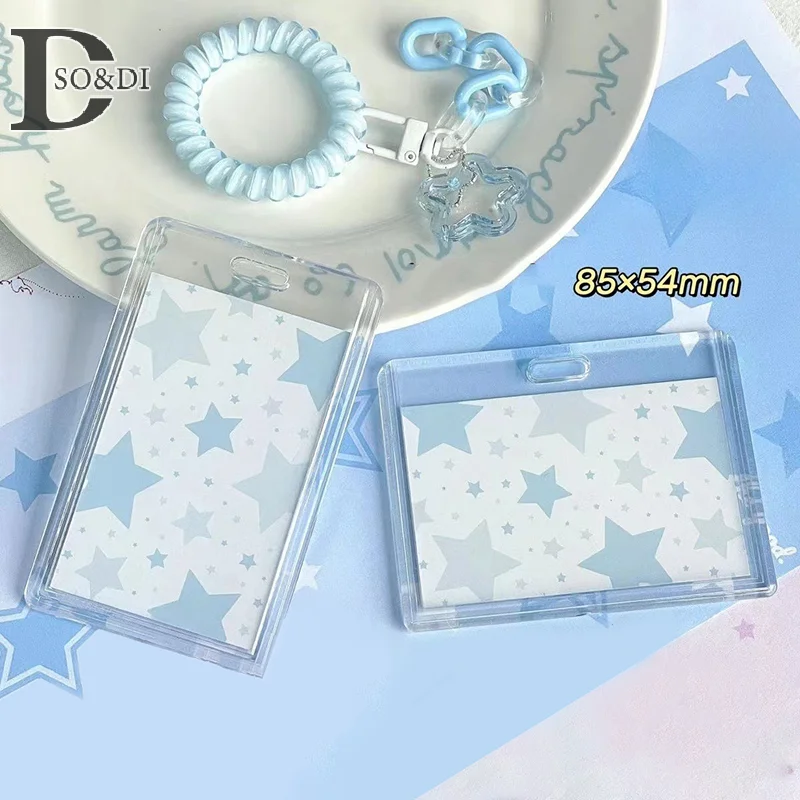 Transparent Photocard Holder Ins Photo Sleeves Card Holder Idol Kpop Photo Protector Bus Card Student Stationery Supplies