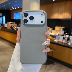 Matte Soft Liquid Silicone Phone Case with Magsafe Wireless Charging Capability - iPhone 15 (Titanium Gray)