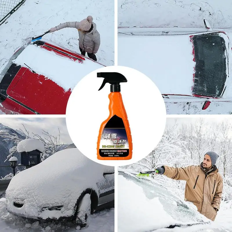 500ml Car Deicer Spray Agent Windshield De-Icer Snow Melting Defrost Spray Trigger Car Glass Deicer Ice Melting