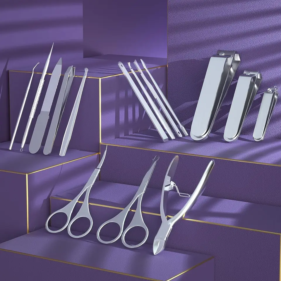 15 Piece Stainless Steel Nail Care Set