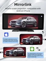 BQCC-Écran Carplay sans fil portable, caméra de recul arrière HD, autoradio DVR, lecteur vidéo MP5, Android Auto, 10.26 pouces 3