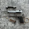 Csnoobs Mini 1:3 Desert Eagle Pistol Alloy Gun Model Keychain Gold-plated Bag Pendant Detachable Toy Gun For Adult Kids Gift 6