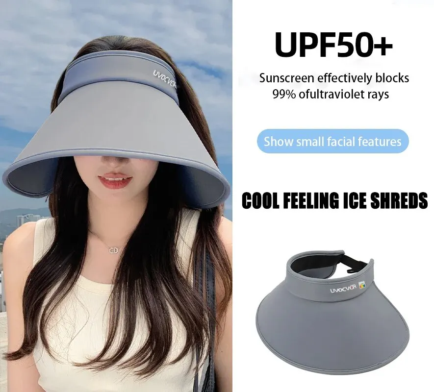 قبعة شمس نسائية واسعة الحافة ، حماية كبيرة من أشعة...