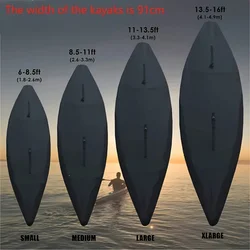 Premium Coated Oxford Fabric Cover for Water Sports Enthusiasts (Black)