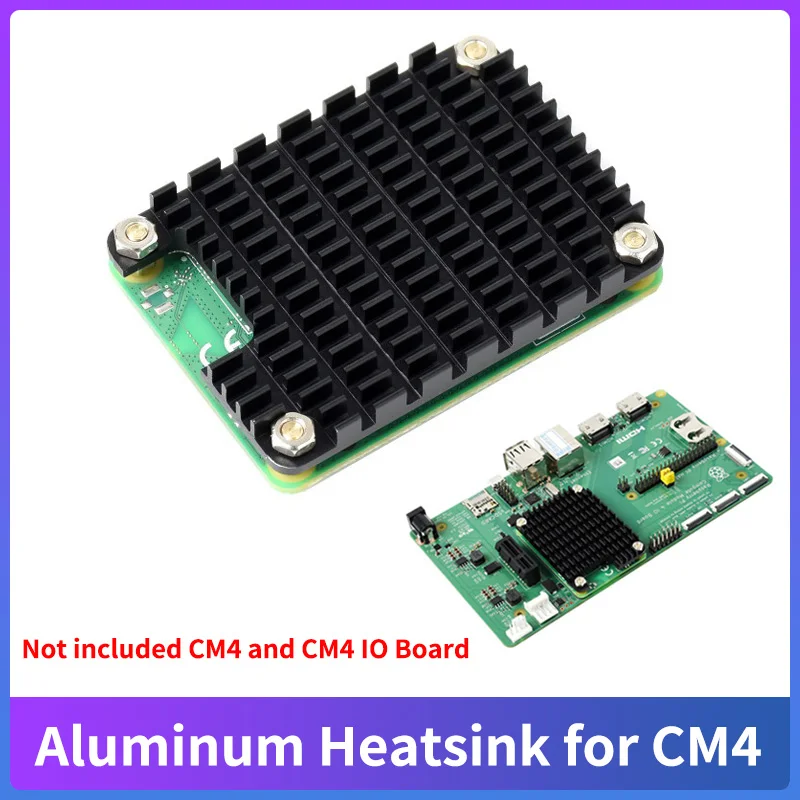 Raspberry Pi CM4 Aluminum Heatsink with Silicone Heat Dissipation Pad ...