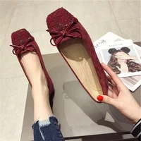 Flat Shoes for Women Spring Autumn New Korean Version Square Toe Flat Heels Black Comfortable Soft Sole Large Size 44 45 46 2