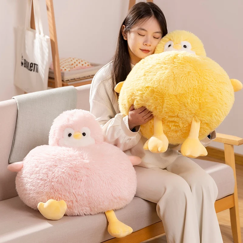 fashion hair band hair dispenser hair hoop pillow hair hair flower hair headwear accessories clips elegant clip rhinestone Fluffly Soft Plush Long Hair Duck Doll Cute Stuffed Animal Kawaii Fatty Ducks Baby Cuddle Accompany Toys Pillow Girls Gift Decor