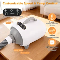 Dog Hair Dryer With Adjustable Temperature Speed Pet Grooming Set Dog Grooming Dryer Blower, Pet Dryer Cool/Warm/Hot Cycle Mode 5