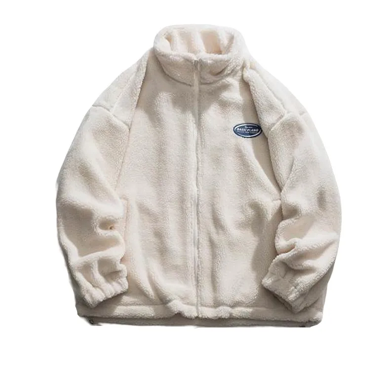 

Faux Lambswool Luxury Fluffy Winter Jacket Men Parka Thicken Warm Wool Fur Coat Autumn Outerwear Bomber Jacket Women Windbreaker