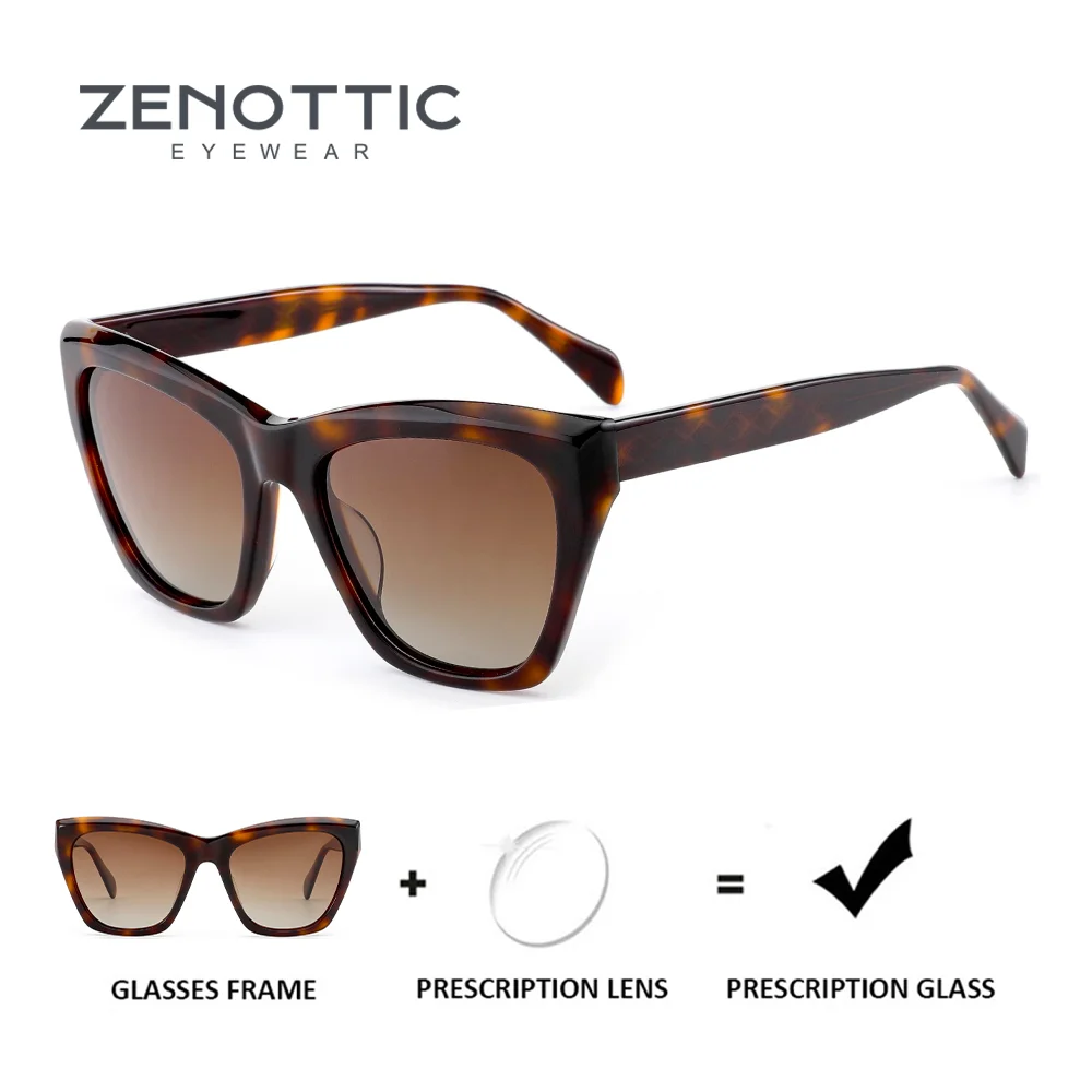 ZENOTTIC, Gafas De Sol Graduadas Progrivas De Acetato Con Tilo