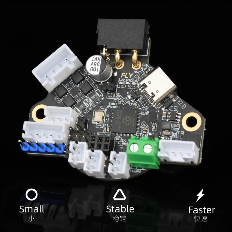 Placa de Impressora 3d Compatível com Klipper Suave Cabo Can 1m Suporte Pt100 Codificador para Motor Nema14 e 17 Fly-sht36 Pro v1 - Imagem 3