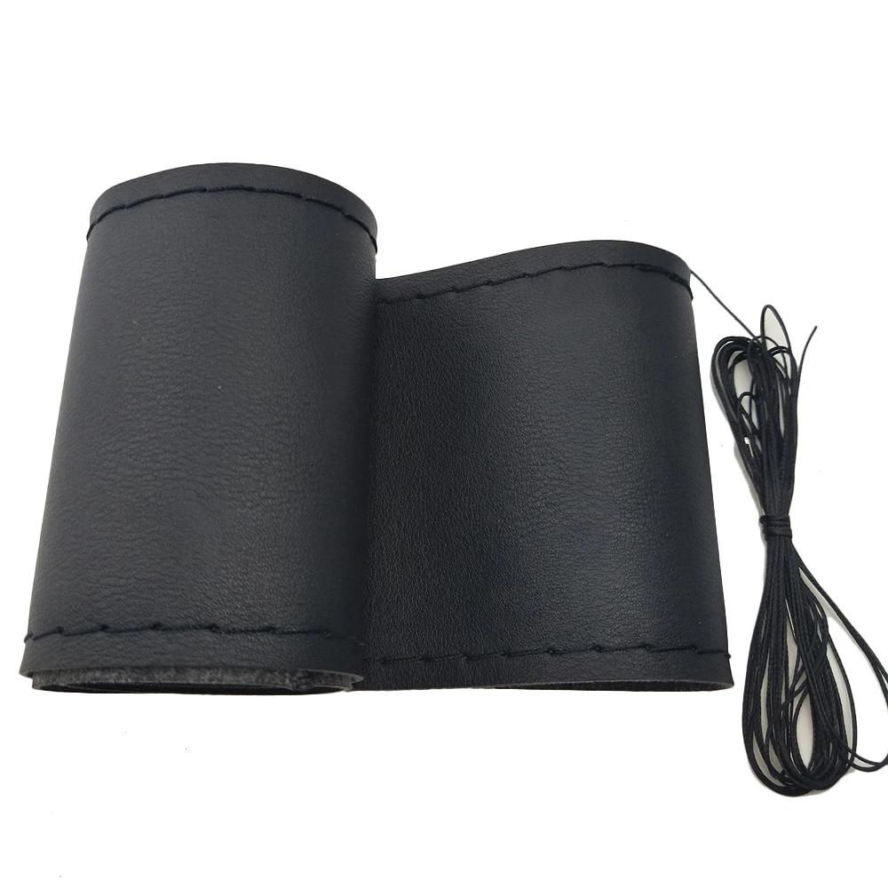 Steering Wheel Cover 1/2PCS 36cm/40cm Soft Leather Braid For Automobiles