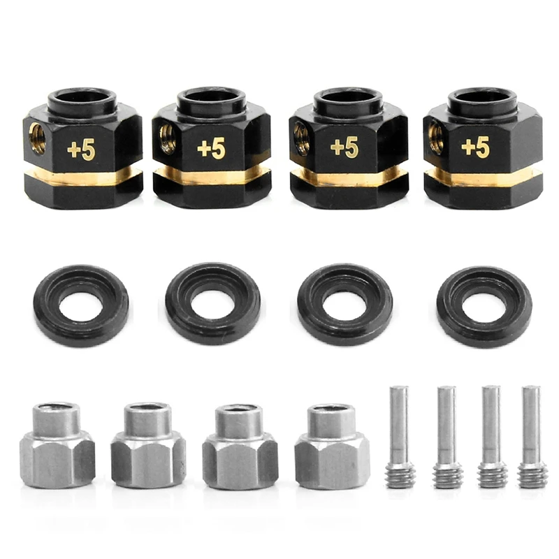 RCBrassSpacersWheelHexHubExtendersForTRX4TRX6WheelsExtension